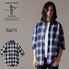 NO ID. Cガーゼチェック7分袖ロングSH 844006-161S画像