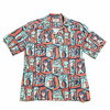 SUN SURF by MASKED MARVEL COTTON / LINEN HOPSACK OPEN SHIRT “ISLAND WOODCUT” SS38149画像