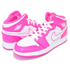 NIKE AIR JORDAN 1 MID(GS) hyper pink/white-white 555112-611画像