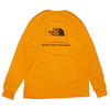 THE NORTH FACE L/S RED BOX HEAVYWEIGHT CREW ZINNIA ORANGE BLACK画像