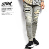 LEFLAH CRASH SKINNY DENIM PANTS -GRAY-画像