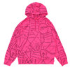 Supreme 19SS Gonz Embroidered Map Hooded Sweatshirt MAGENTA画像