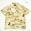 衣櫻 Lot.SA-1279 シーチング素材 半袖コットン アロハシャツ "金粉舞鶴" SA1279画像