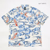 衣櫻 Lot.SA-1278 アムンゼン素材 半袖コットン アロハシャツ "流水跳ね鯉" SA1278画像