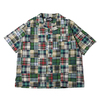 ATMOS LAB PATCHWORK OPEN COLLAR SHIRT GREEN AL19S-TP03画像