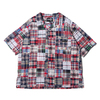 ATMOS LAB PATCHWORK OPEN COLLAR SHIRT NAVY AL19S-TP03画像