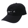 agnes b. HOMME CASQUETTE LOGO CAP BLACK画像