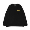 THRASHER FLAME OVERLAY L/S T-SHIRT BLACK/YELLOW TH83227画像