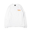 THRASHER FLAME OVERLAY L/S T-SHIRT WHITE/YELLOW TH83227画像