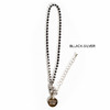 DOUBLE STEAL BLACK RHINESTONE ANKLET 492-90205画像