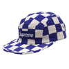 Supreme 19SS Checkerboard Boucle Camp Cap ROYAL画像