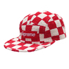 Supreme 19SS Checkerboard Boucle Camp Cap RED画像