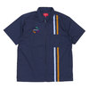 Supreme 19SS Zip Up S/S Work Shirt NAVY画像