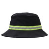STUSSY REFLECTIVE TAPE BUCKET HAT BLACK画像