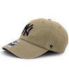 '47 Brand NEW YORK YANKEES CLEAN UP STRAPBACK CAP KHAKI B-RGW17GWS-KH画像