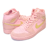 NIKE AIR JORDAN 1 MID SE coral stardust/club gold 852542-600画像