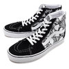 VANS SK8-HI FORGOTTEN BONES BLACK VN0A4BV6V8V画像
