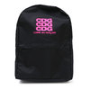 CDG COMME des GARCONS FLUORESCENT LOGO BACK PACK BLACKxPINK画像
