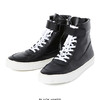 CHORD NUMBER EIGHT LEATHER ZIP SNEAKER BLACK/WHITE CHA1-01K5-HW01画像