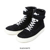 CHORD NUMBER EIGHT SUEDE ZIP SNEKAER BLACK/WHITE CHA1-01K5-HW02画像