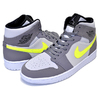 NIKE AIR JORDAN 1 MID gunsmoke/volt-neutral grey 554724-072画像