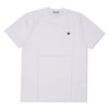 PLAY COMME des GARCONS MENS SMALL BLACK HEART TEE WHITE画像