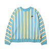 PUMA DOWNTOWN STRIPE CREWSWEAT MILKY BLUE 596012-45画像