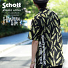 Schott HAWAIIAN SHIRT FEATHER STENCIL 3195038画像