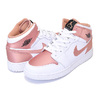 NIKE AIR JORDAN 1 MID(GS) white/rose gold-black 555112-190画像