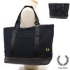 FRED PERRY PIQUE TOTE BAG BLACK F9579-07画像