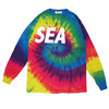 WIND AND SEA LONG SLEEVE CUT-SEWN TIE-DYE RAINBOW画像