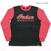 INDIAN MOTORCYCLE HEAVY L/S 2TONE T-SHIRT "ROGO PRINT" IM68338画像