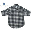 POST OVERALLS 3202 THE POST5 PLAID FLANNEL SHIRTS grey x ecru画像