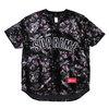 Supreme 19FW Floral Velour Baseball Jersey BLACK画像