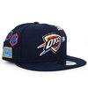 NEW ERA OKLAHOMA CITY THUNDER 2018 NBA DRAFT 9FIFTY SNAPBACK NAVY NE11609140画像