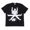 BLACK COMME des GARCONS FOUR ARM LEG TEE BLACK画像
