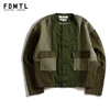 FDMTL PATCHWORK NO COLLAR JACKET RINSE FA20-JK19B画像