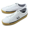 FRED PERRY SPENCER LEATHER WHITE/BLACK B7110-100画像