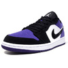 NIKE AIR JORDAN 1 LOW WHITE/BLACK/COURT PURPLE/BLANC/VIOLET COURT/NOIR 553558-125画像