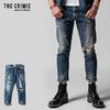 CRIMIE BORN AGAINST STRETCH SELVEDGE GARAGE USED CROPPED JEANS CRA1-BA1N-PT02画像