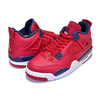 NIKE AIR JORDAN 4 RETRO(GS) FIVA gym red/obsidian-white 408452-617画像