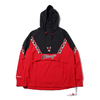 Mitchell & Ness HALF ZIP ANORAK RED PATTERNED CHICAGO BULLS PATTERN RED HFZPMG18020画像