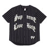 Supreme 19FW Love Hate Baseball Jersey BLACK画像