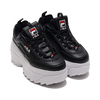 FILA DISRUPTOR 2 WEDGE WOMENS BLACK/FILA RED /WHITE F0425-0014画像