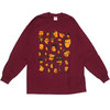 Supreme 19FW Faces L/S Tee BURGUNDY画像