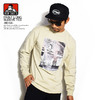 BEN DAVIS PRINT LONG SLEEVE TEE -BEIGE- BDZ9-1000C画像