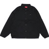 Supreme 19FW Snap Front Jacquard Logos Twill Jacket BLACK画像