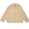 Supreme 19FW Snap Front Jacquard Logos Twill Jacket TAN画像