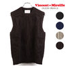 Vincent et Mireille CREW NECK VEST 13021画像