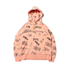 PUMA CLASSICS AOP LOGO HOODIE PEACH PARFAIT 595910-88画像